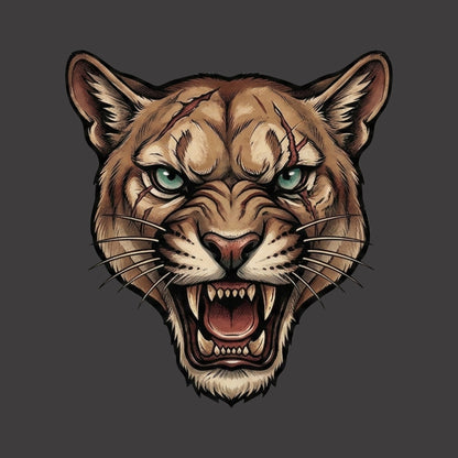 Battle Scarred Mountain Lion Tee