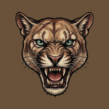 Battle Scarred Mountain Lion Tee