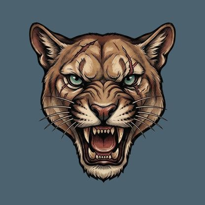 Battle Scarred Mountain Lion Tee