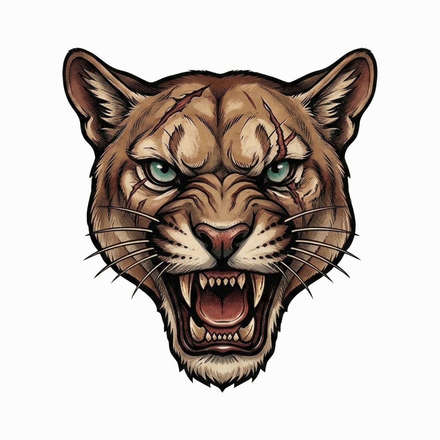 Battle Scarred Mountain Lion Tee