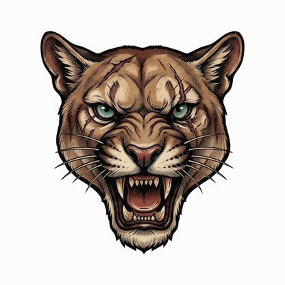 Battle Scarred Mountain Lion Tee