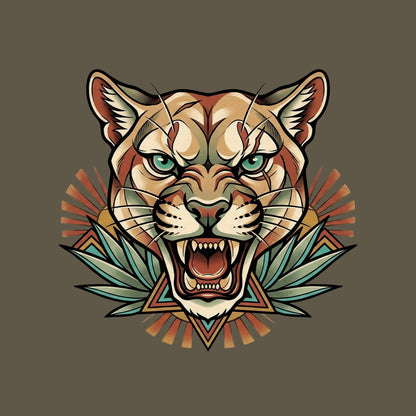 Teal Eye Mountain Lion Tee