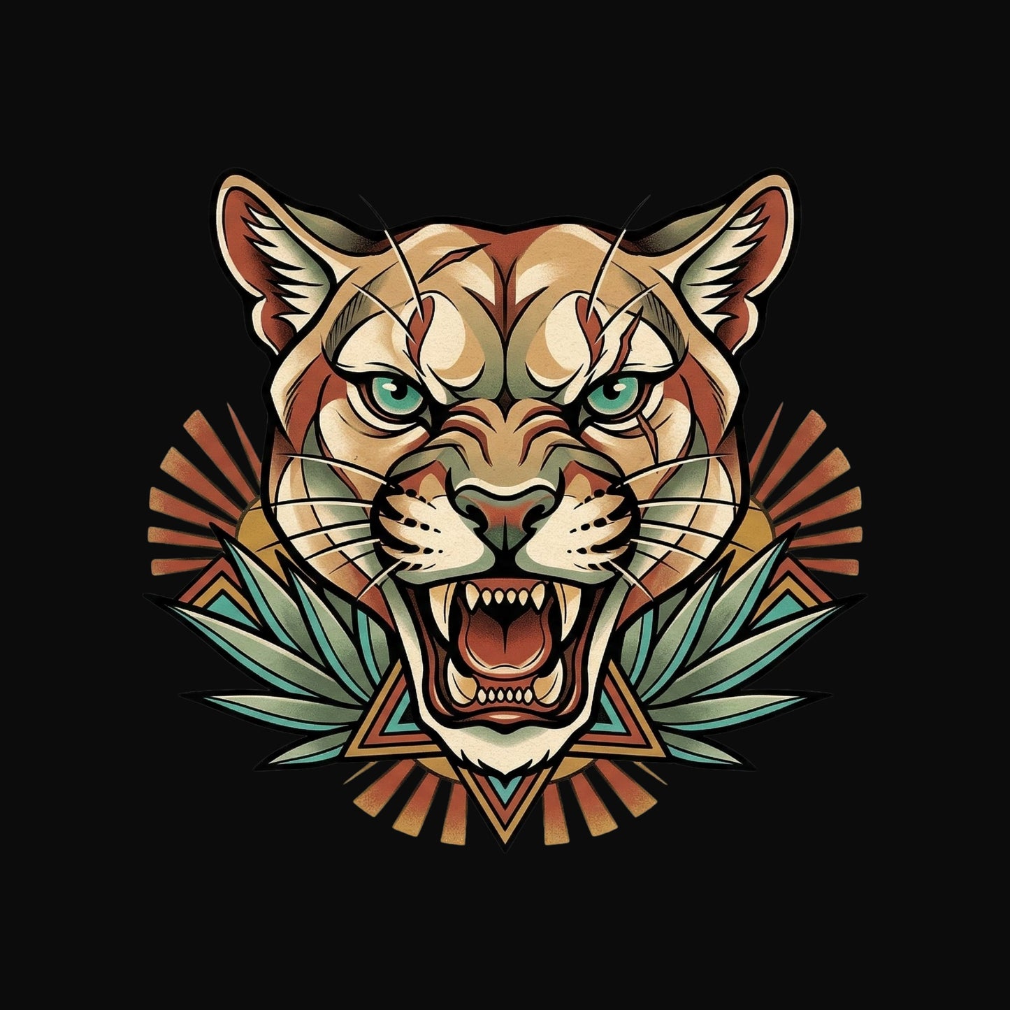 Teal Eye Mountain Lion Tee