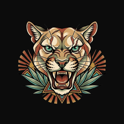 Teal Eye Mountain Lion Tee