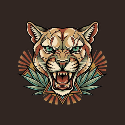 Teal Eye Mountain Lion Tee