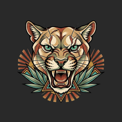Teal Eye Mountain Lion Tee
