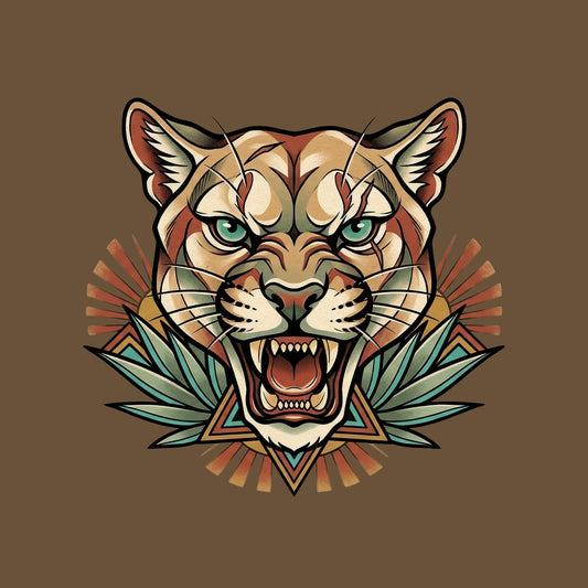 Teal Eye Mountain Lion Tee