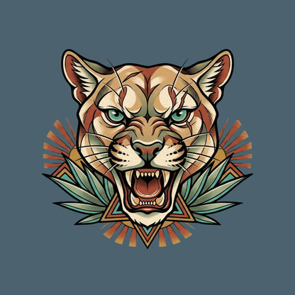 Teal Eye Mountain Lion Tee