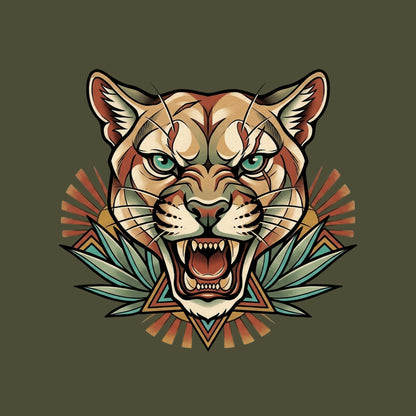 Teal Eye Mountain Lion Tee