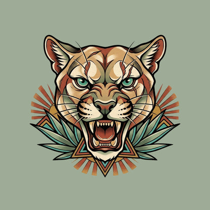 Teal Eye Mountain Lion Tee