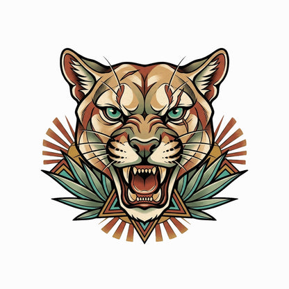 Teal Eye Mountain Lion Tee