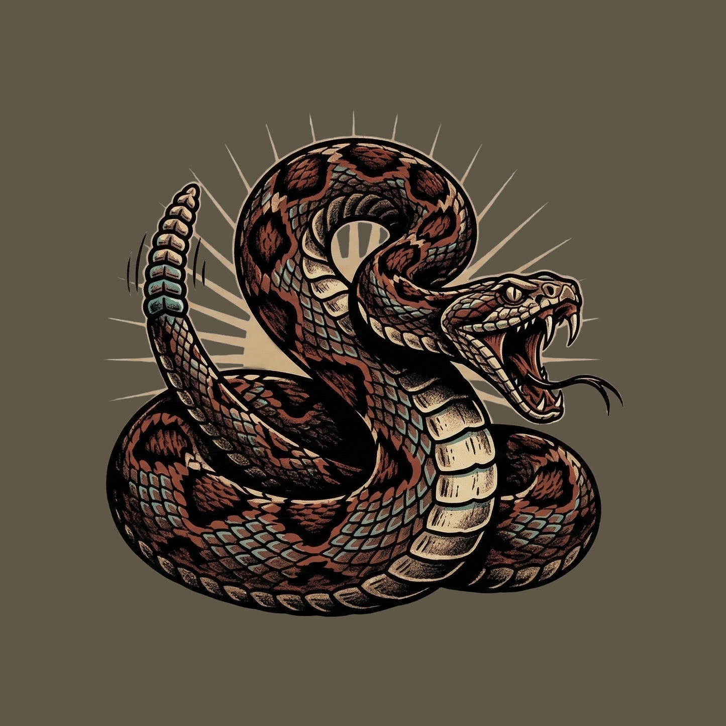 Coiled Strike Rattlesnake Tee