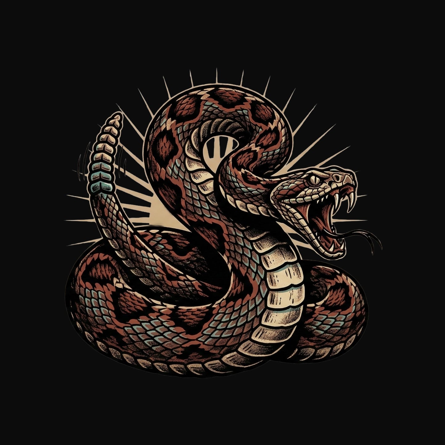 Coiled Strike Rattlesnake Tee