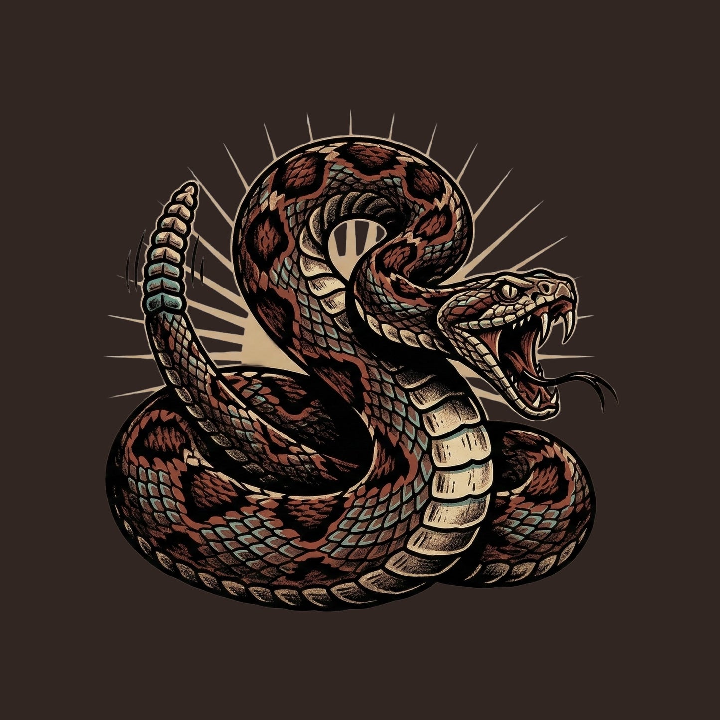 Coiled Strike Rattlesnake Tee
