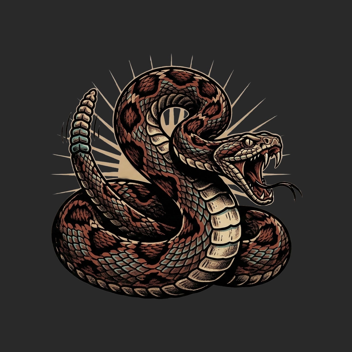 Coiled Strike Rattlesnake Tee