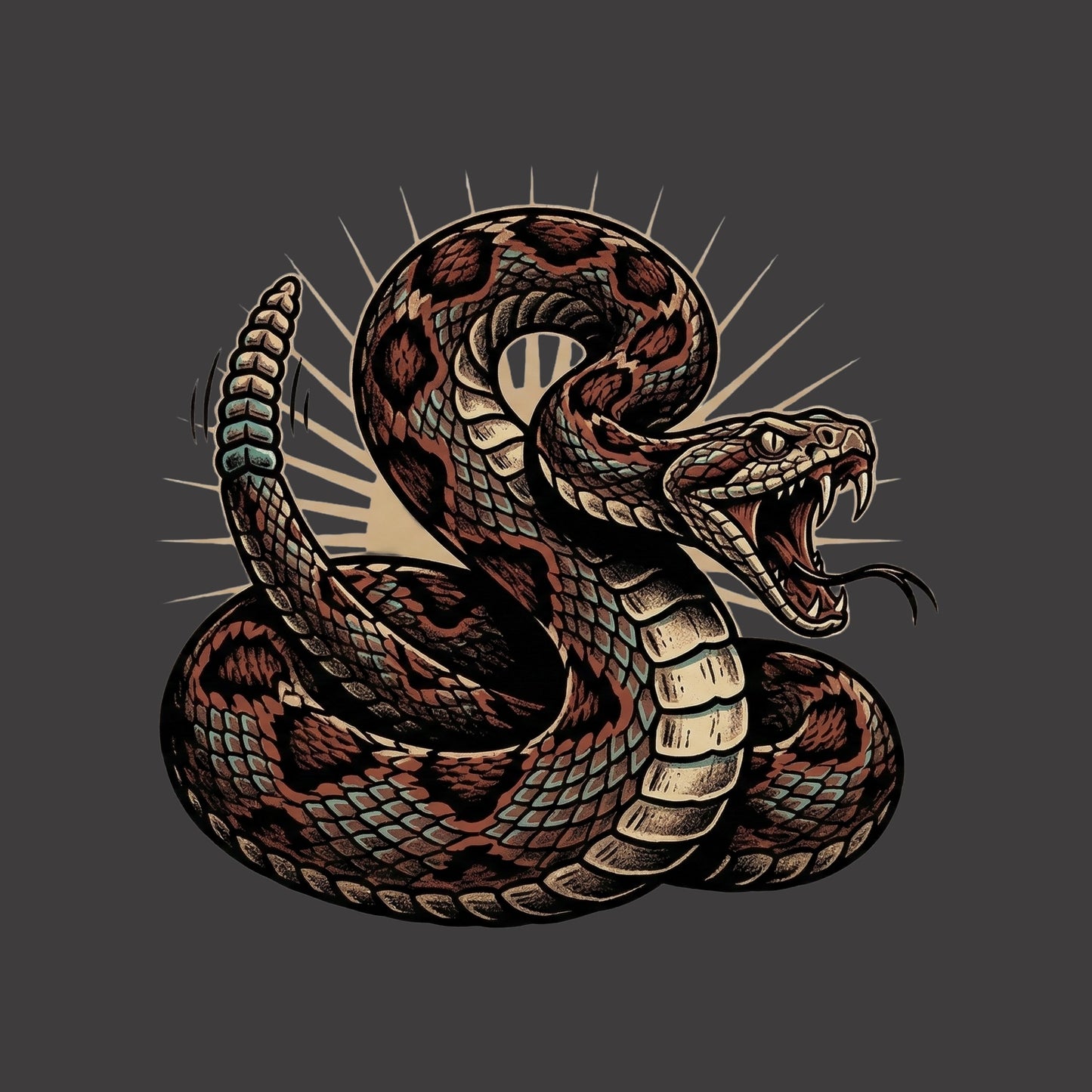 Coiled Strike Rattlesnake Tee
