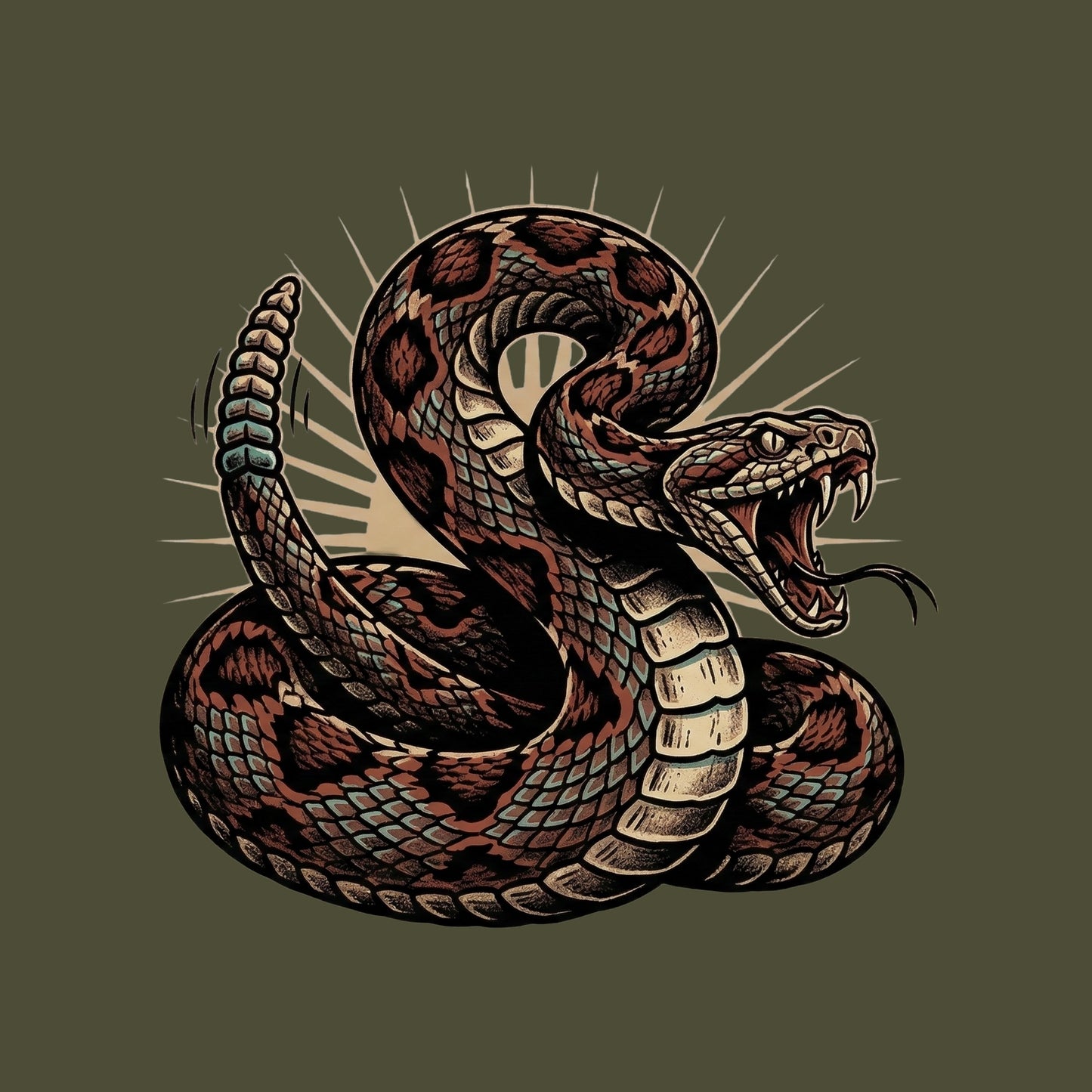 Coiled Strike Rattlesnake Tee