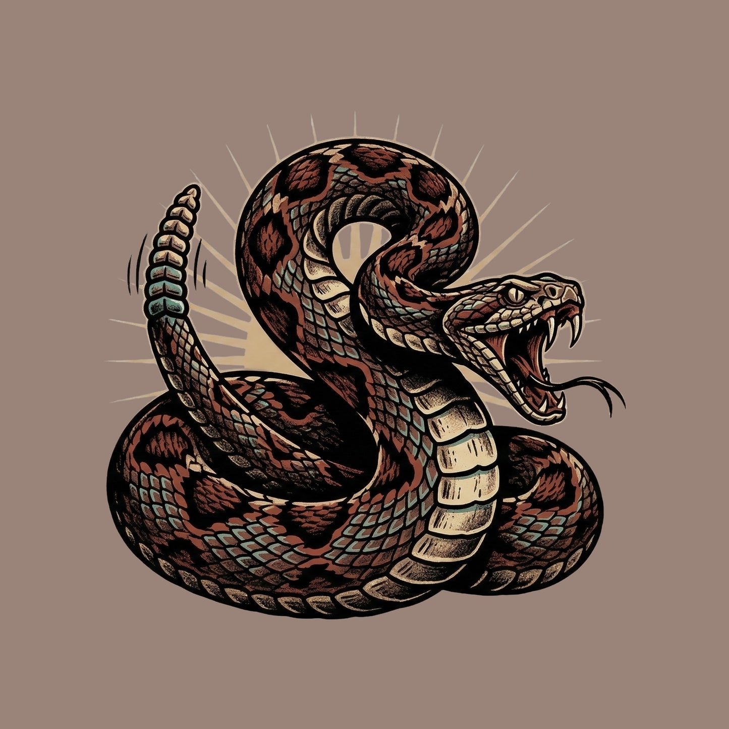 Coiled Strike Rattlesnake Tee