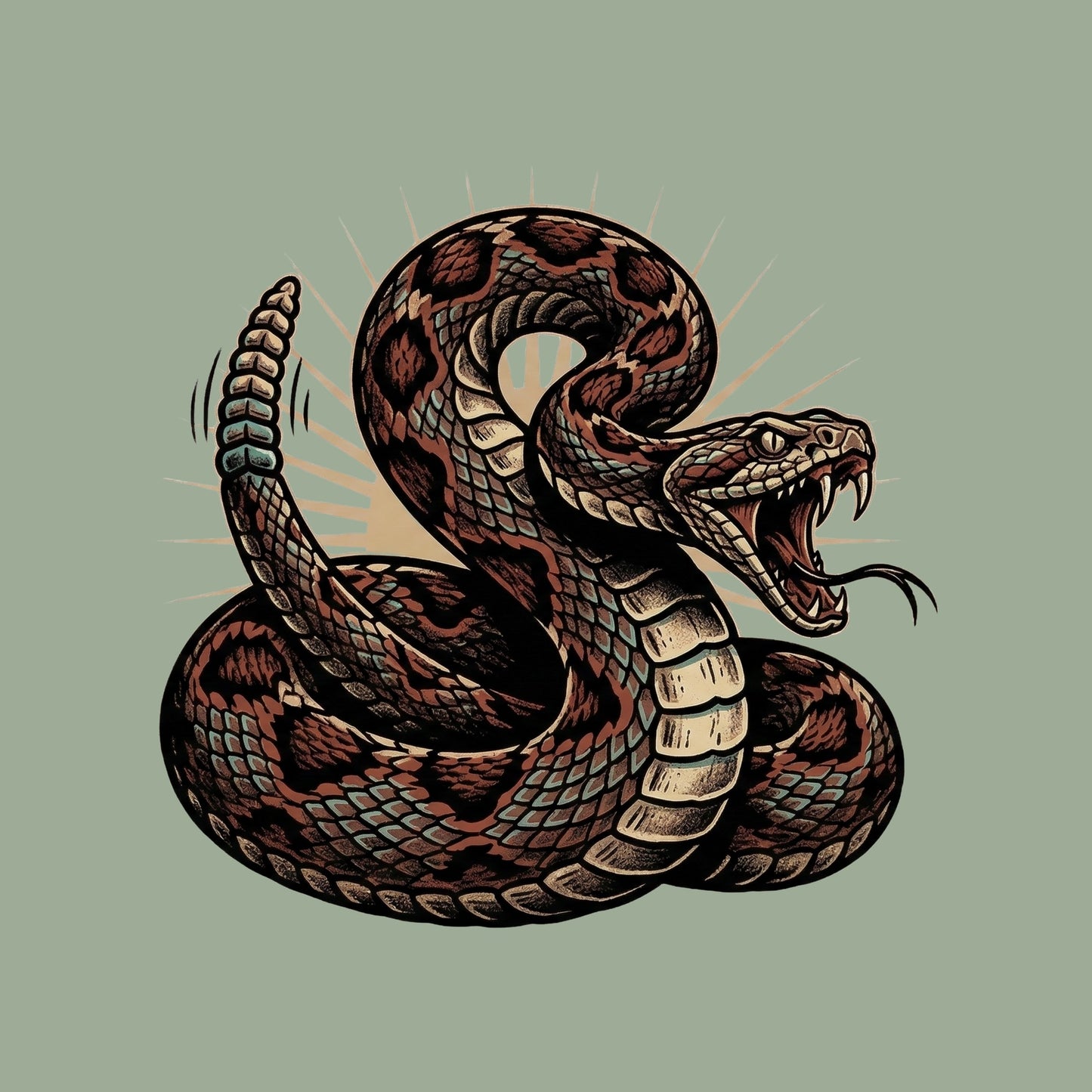 Coiled Strike Rattlesnake Tee