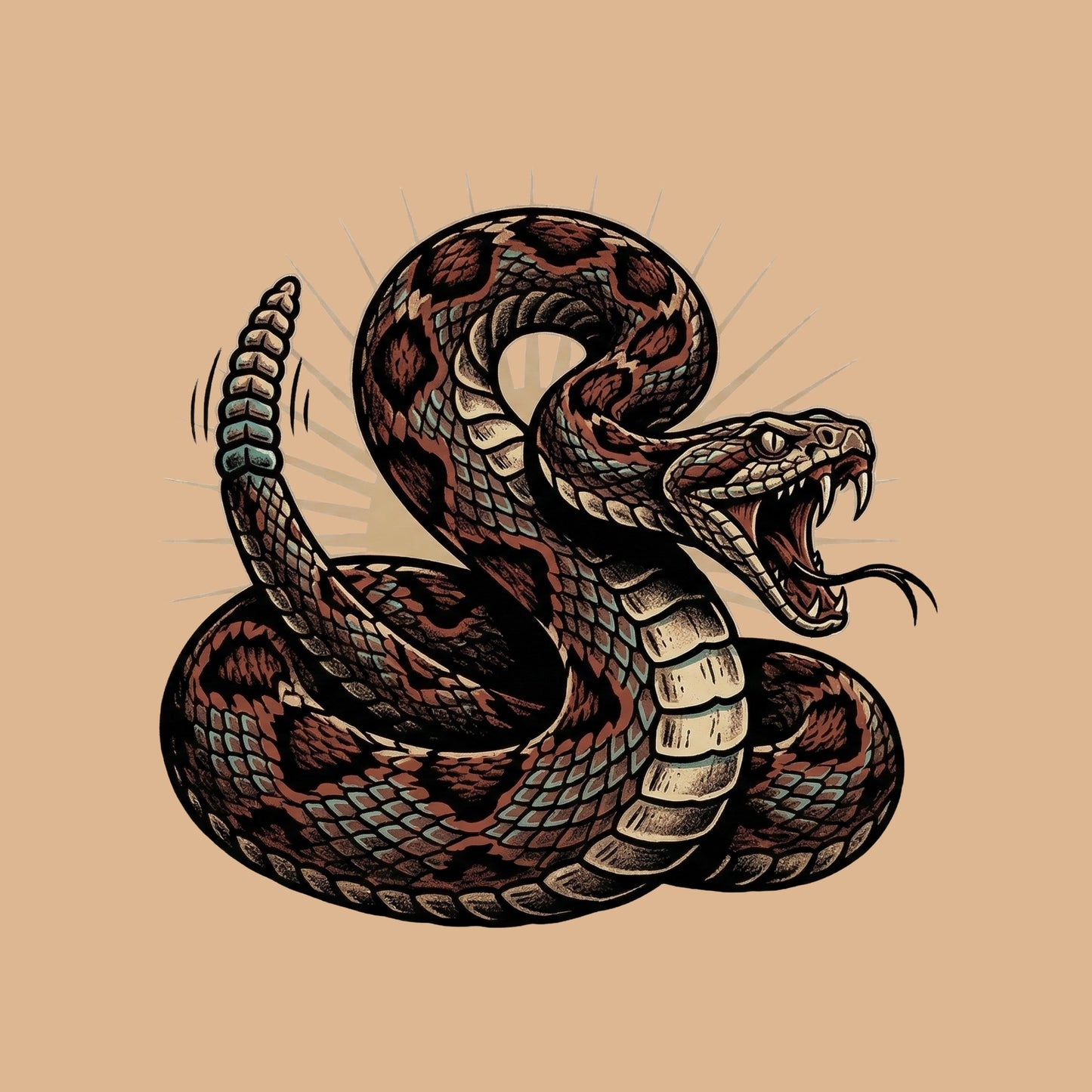 Coiled Strike Rattlesnake Tee
