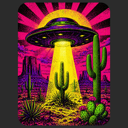 Women's V-Neck Neon Abduction Desert Tee