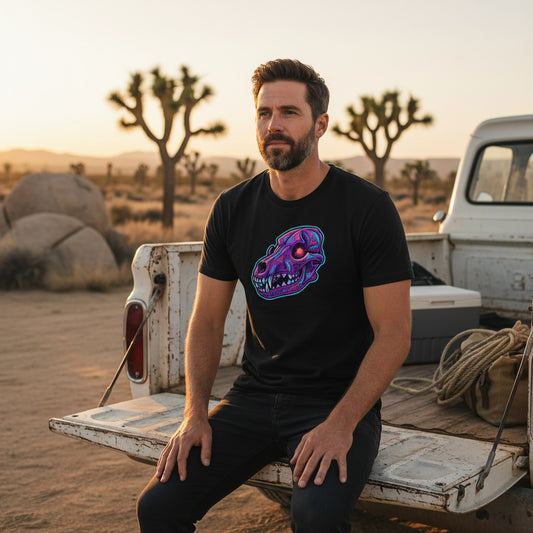 Synthwave Coyote Skull Tee