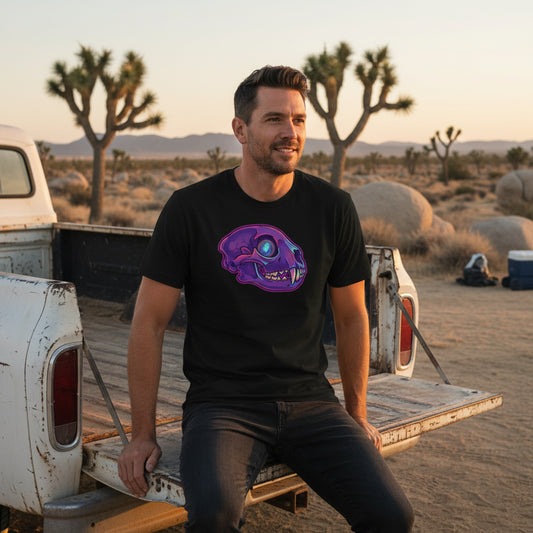 Crystal Eye Mountain Lion Skull Tee