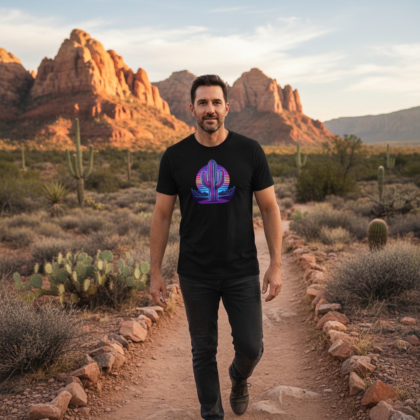 Synthwave Saguaro Tee