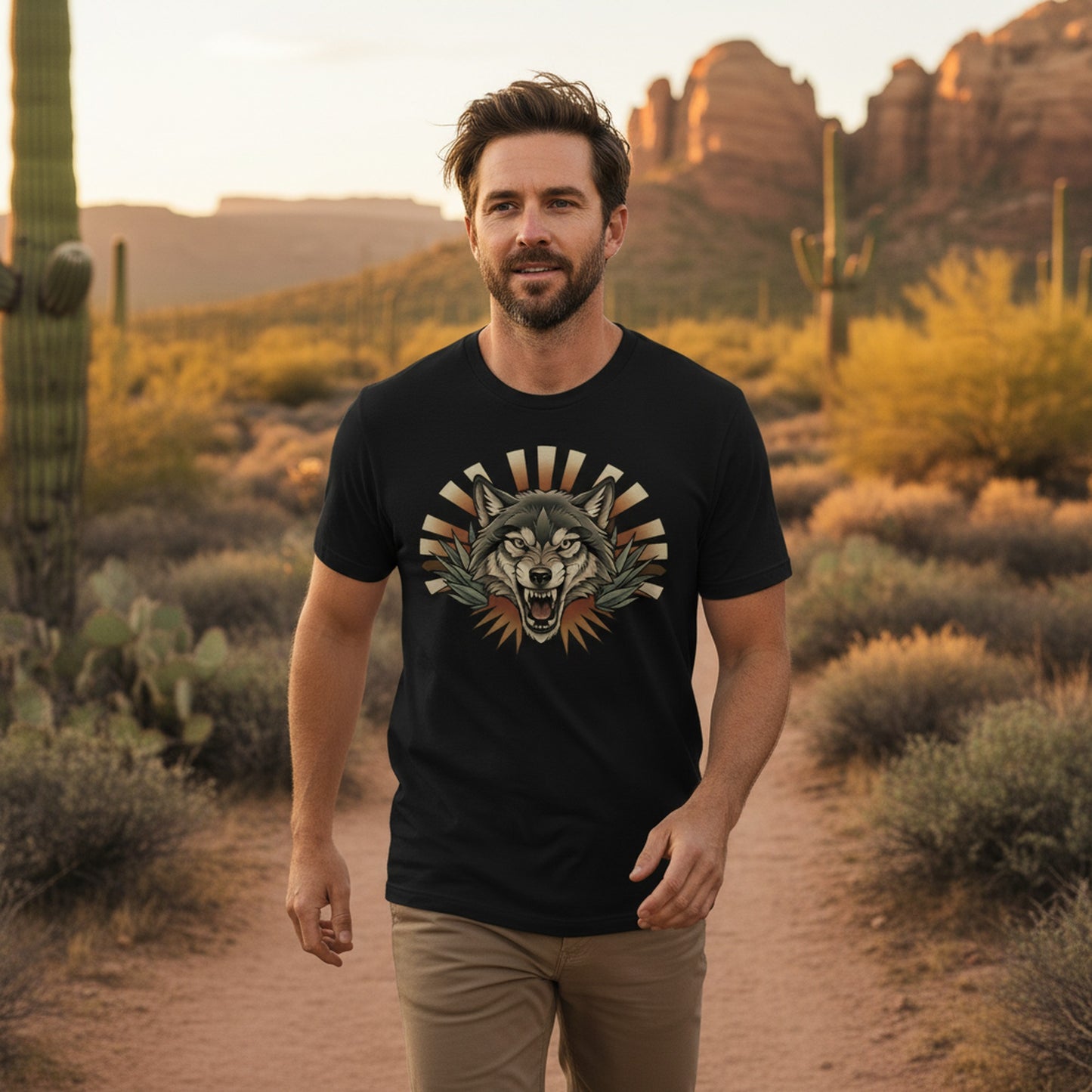 Agave Burst Wolf Tee