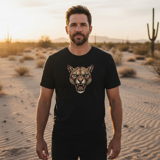 Battle Scarred Mountain Lion Tee