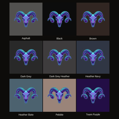 Synthwave Ram Skull Tee