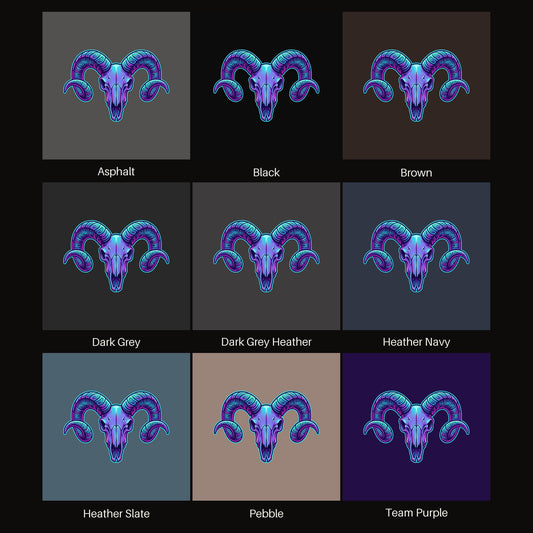Synthwave Ram Skull Tee
