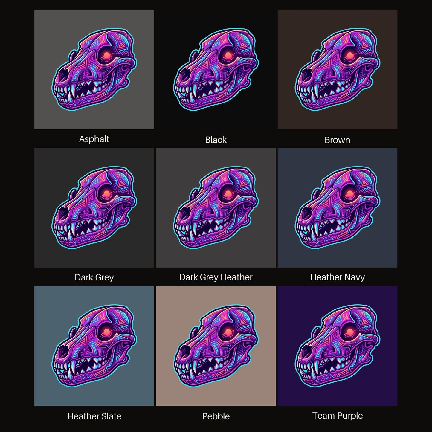 Synthwave Coyote Skull Tee