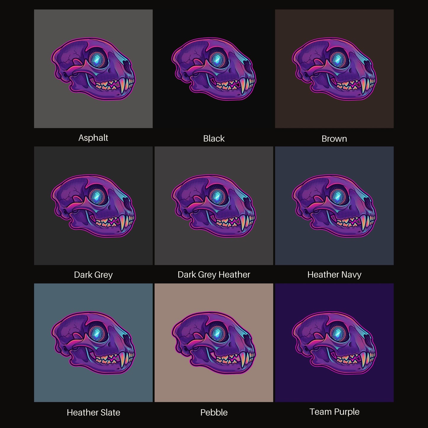 Crystal Eye Mountain Lion Skull Tee