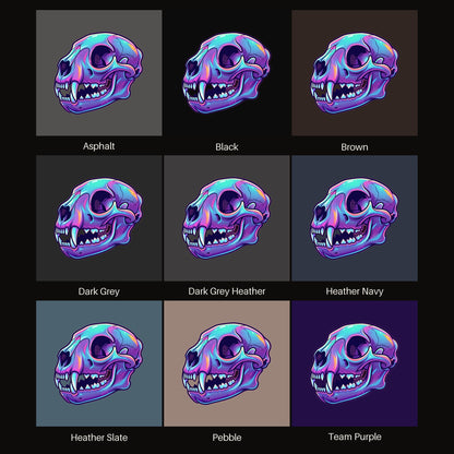 Vaporwave Mountain Lion Skull Tee