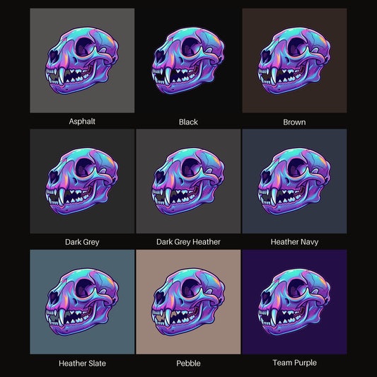 Vaporwave Mountain Lion Skull Tee