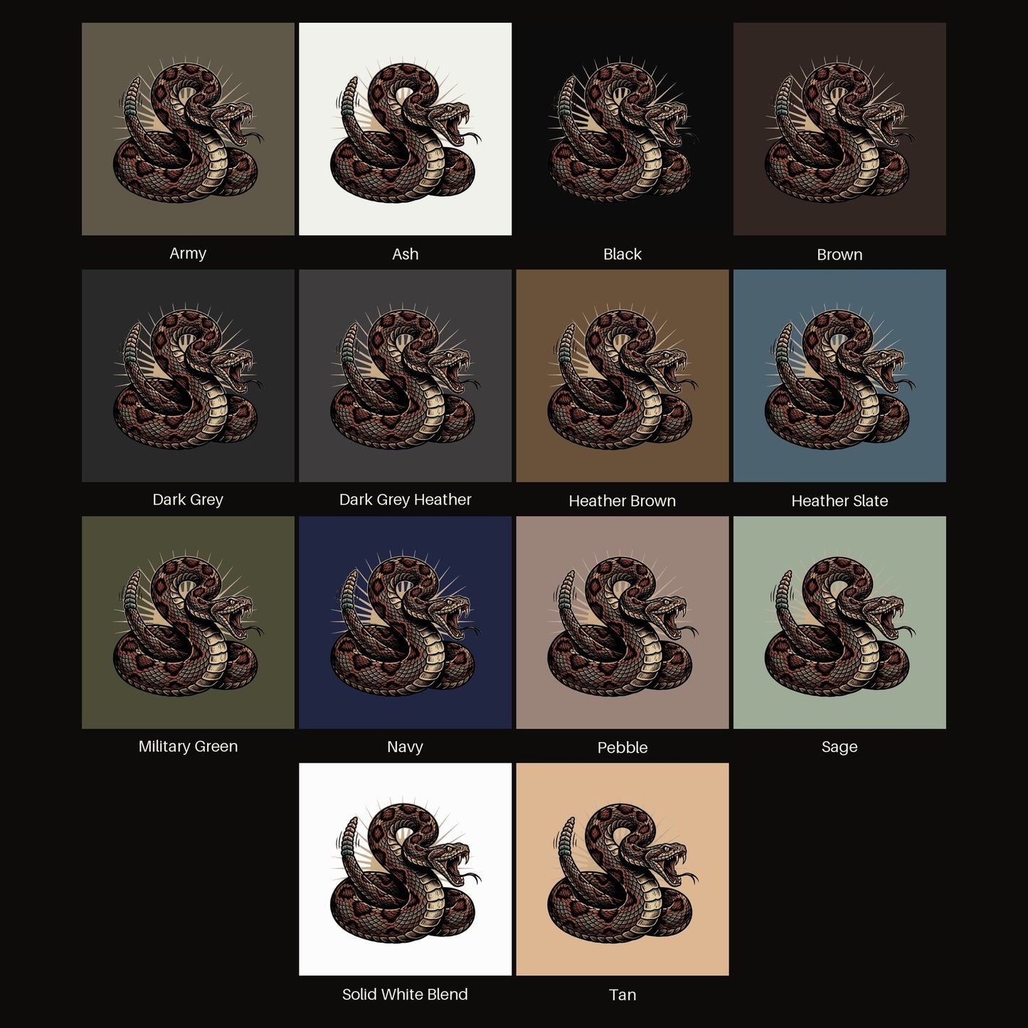 Coiled Strike Rattlesnake Tee