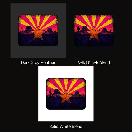 Neon Arizona Flag Star V-neck tee shown in all available colors
