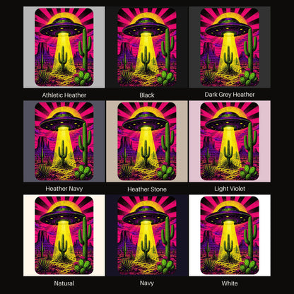 Neon Beam Desert UFO tee shown in all available colors