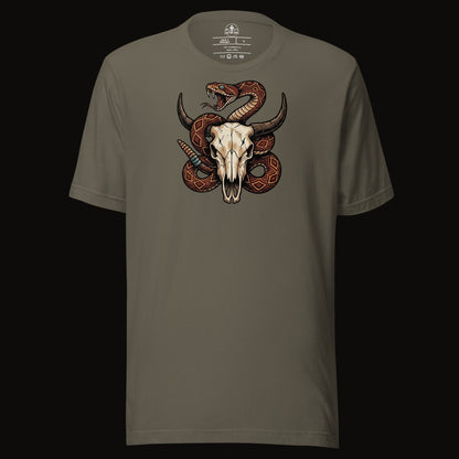 Rattlesnake Bison Skull Tee