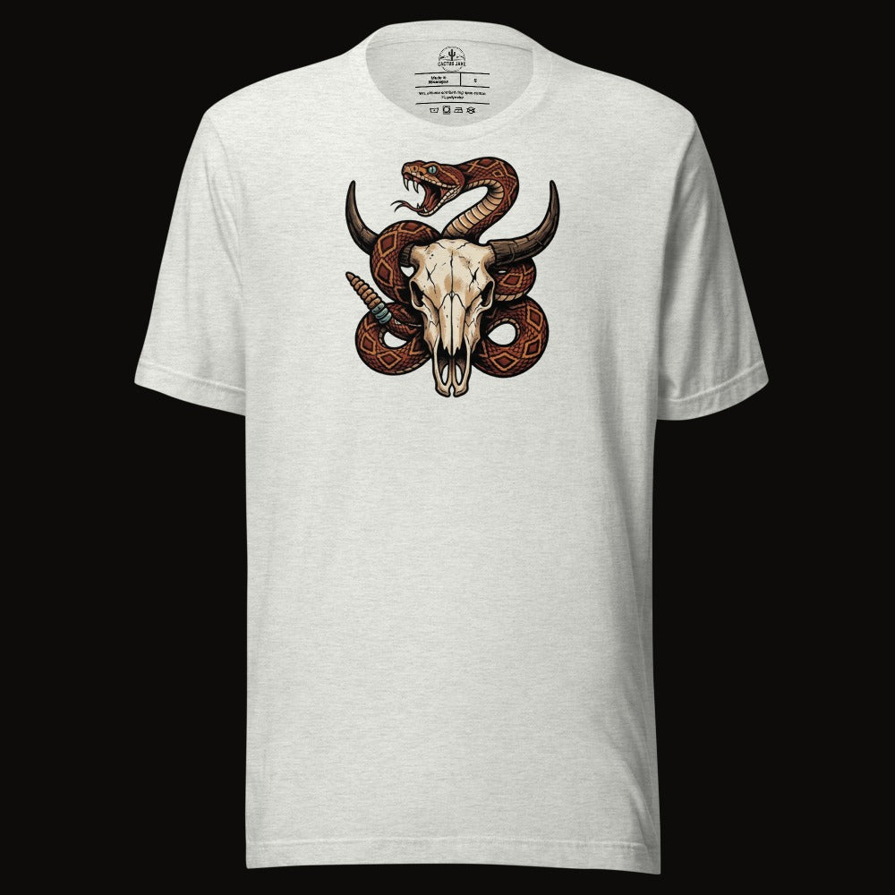 Rattlesnake Bison Skull Tee