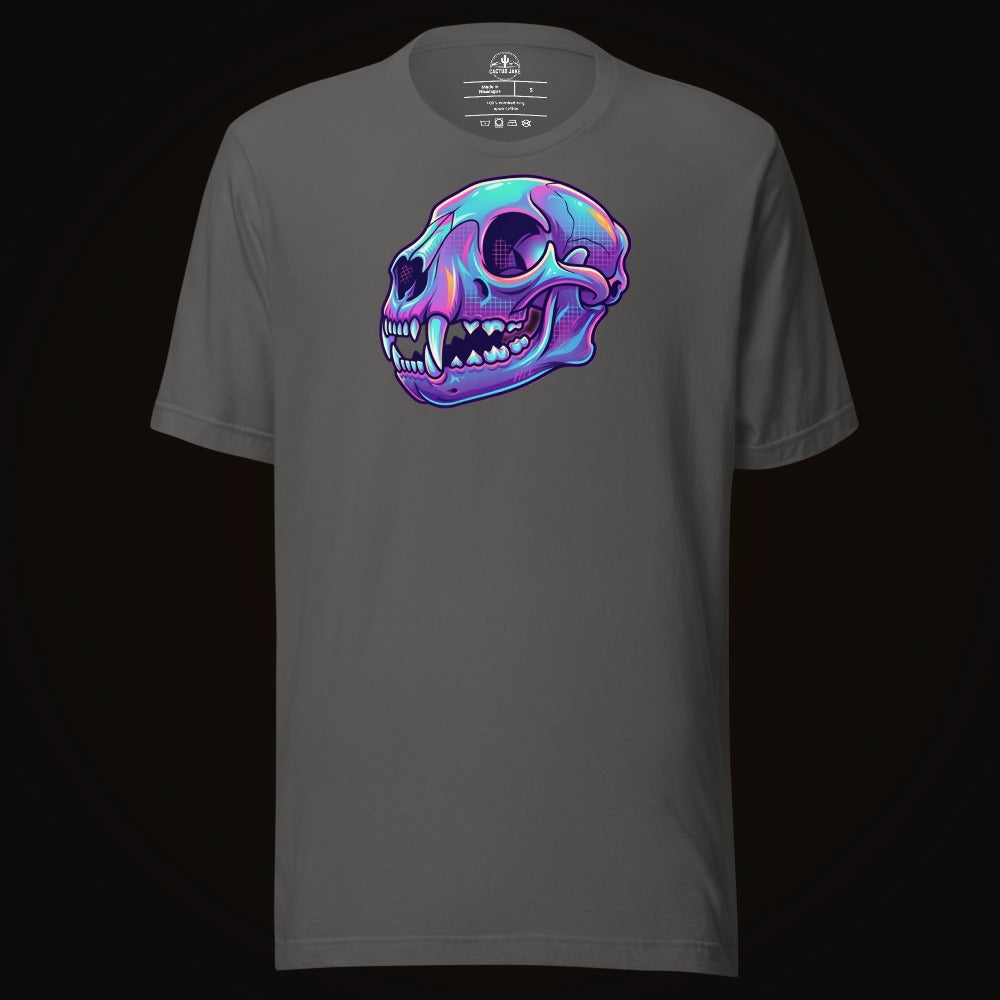 Vaporwave Mountain Lion Skull Tee
