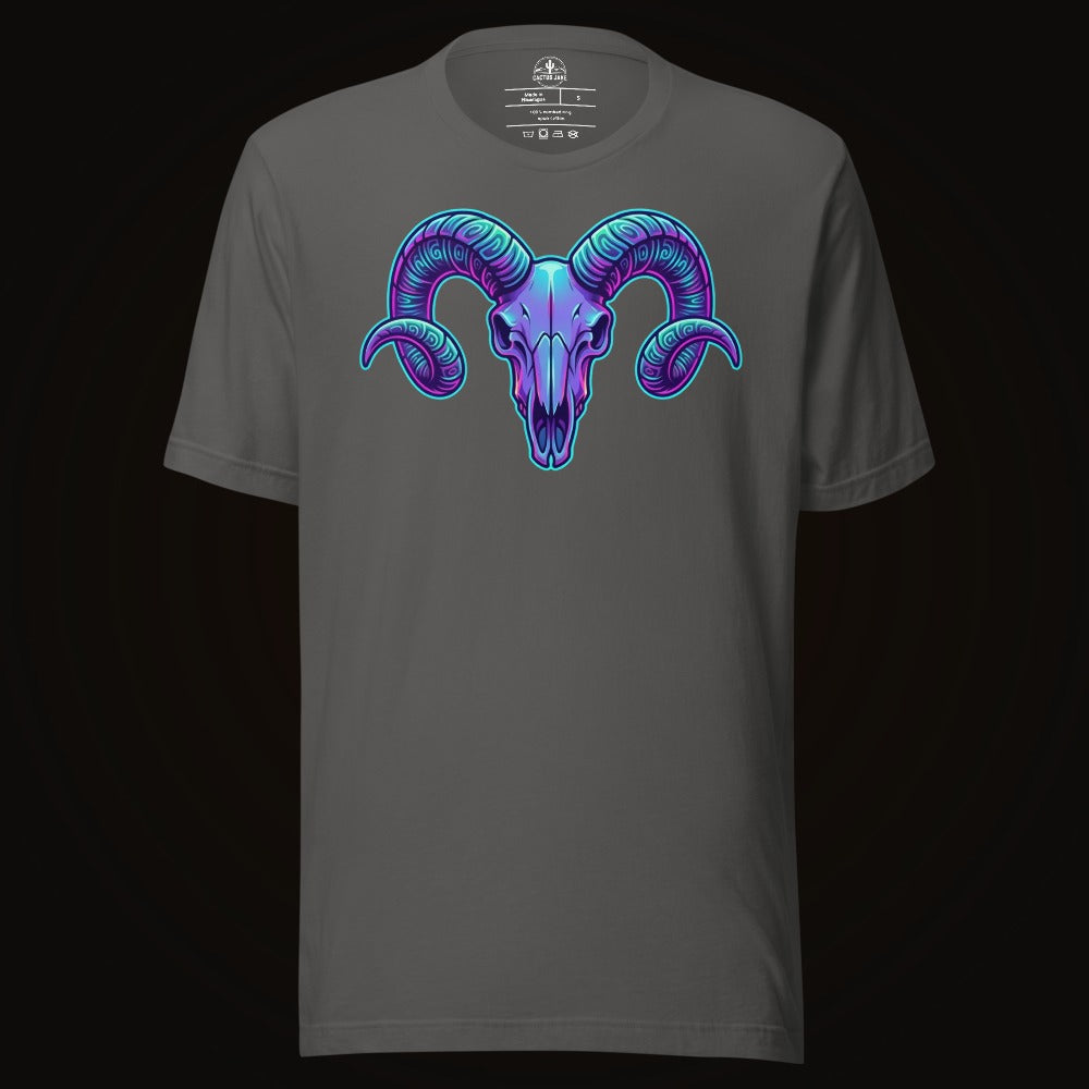 Synthwave Ram Skull Tee