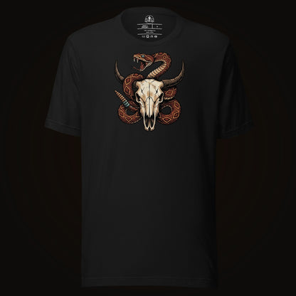 Rattlesnake Bison Skull Tee
