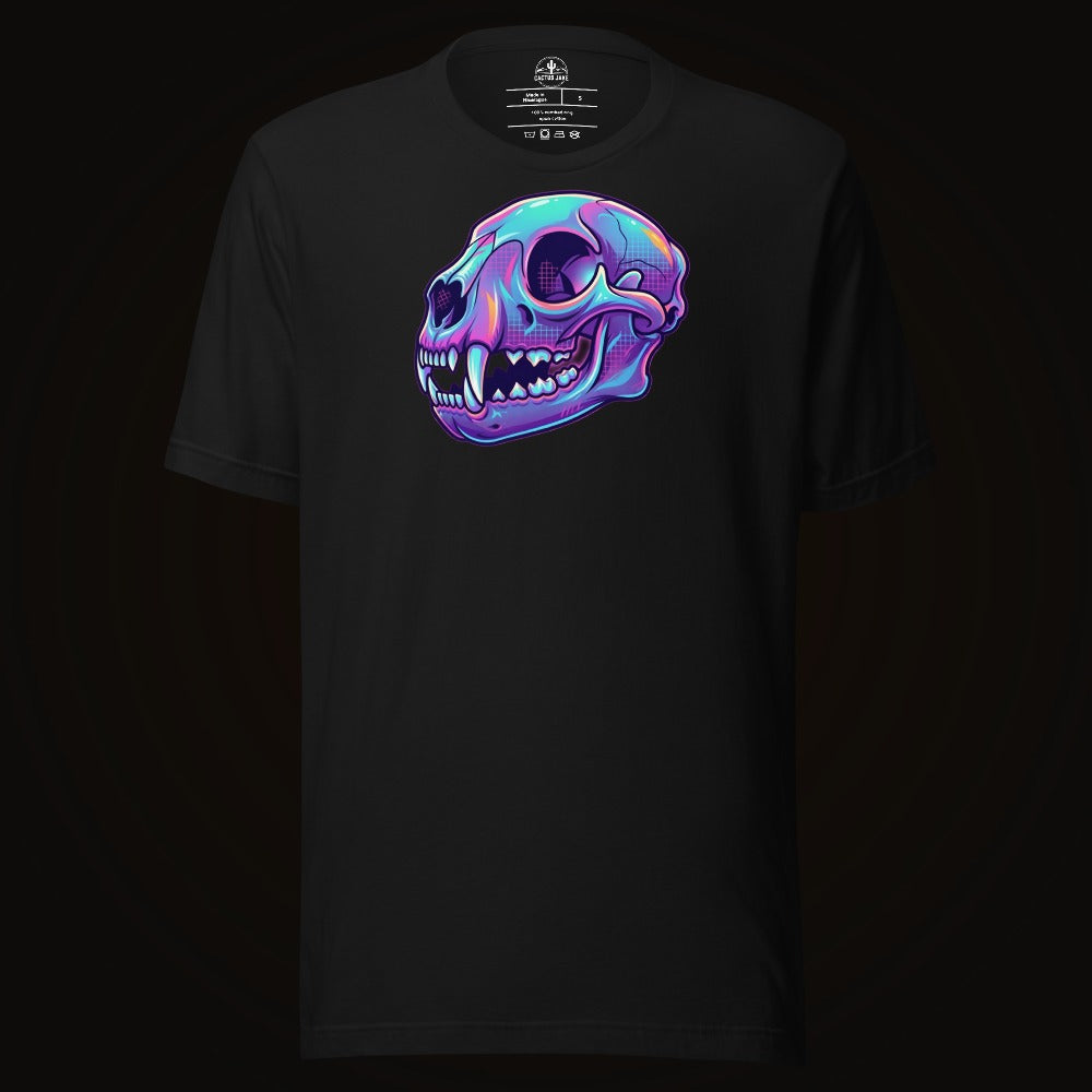 Vaporwave Mountain Lion Skull Tee