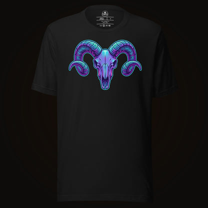 Synthwave Ram Skull Tee