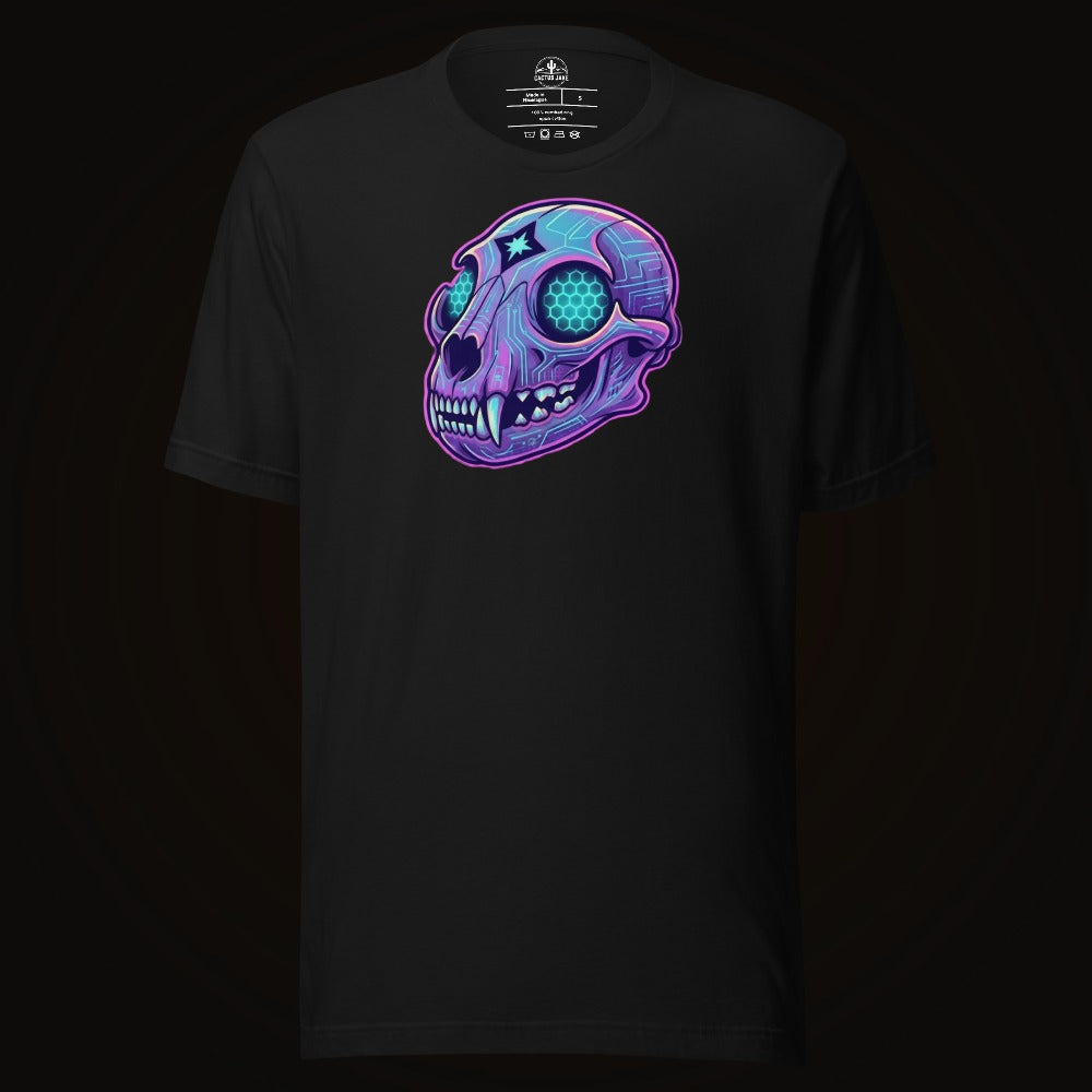 Cyber Mountain Lion Skull Tee