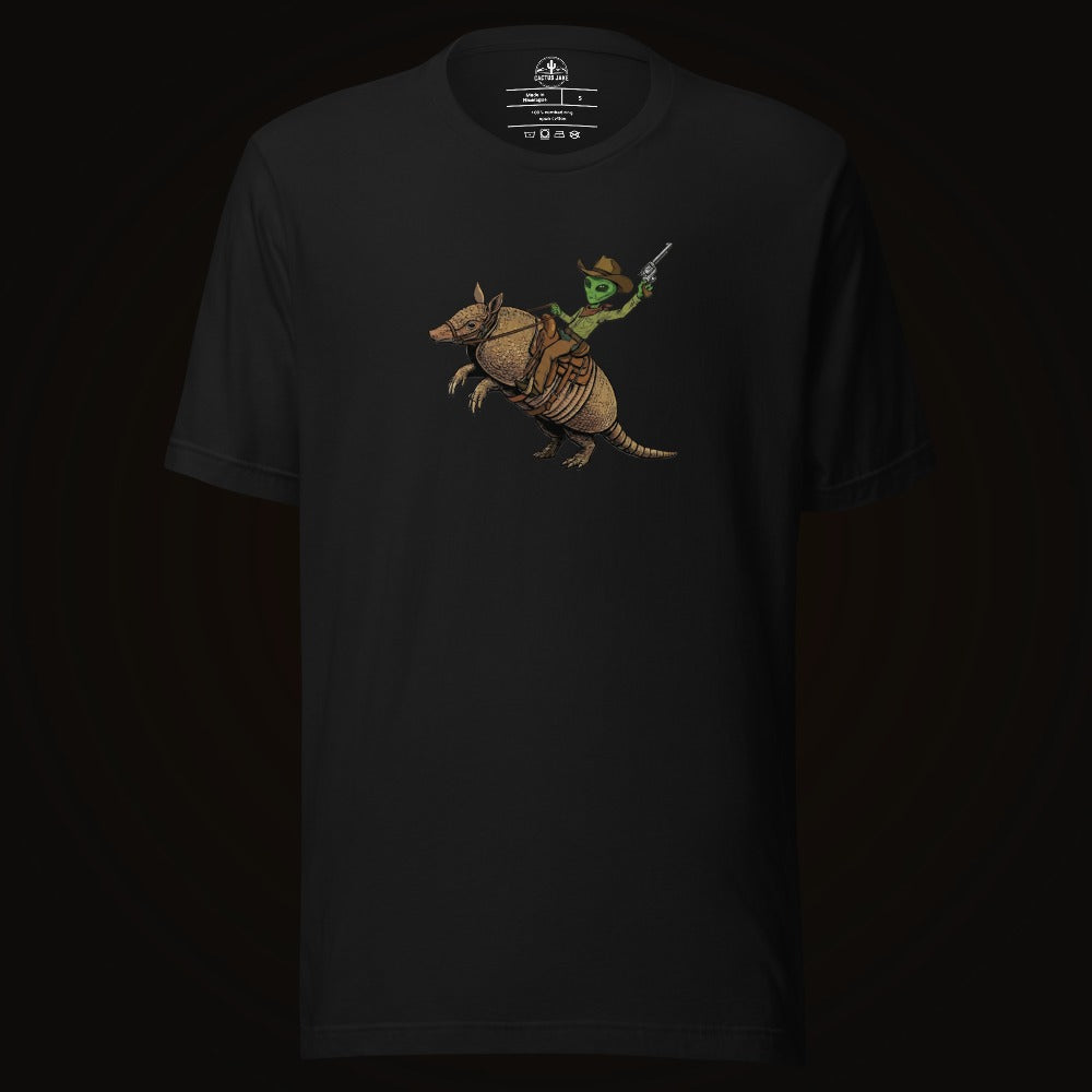 Alien Cowboy Armadillo Rider Tee