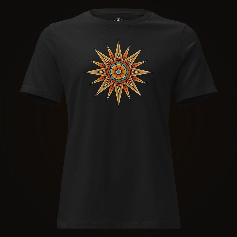 Black tee with the Desert Mandala Star graphic