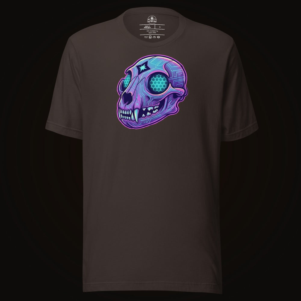 Cyber Mountain Lion Skull Tee
